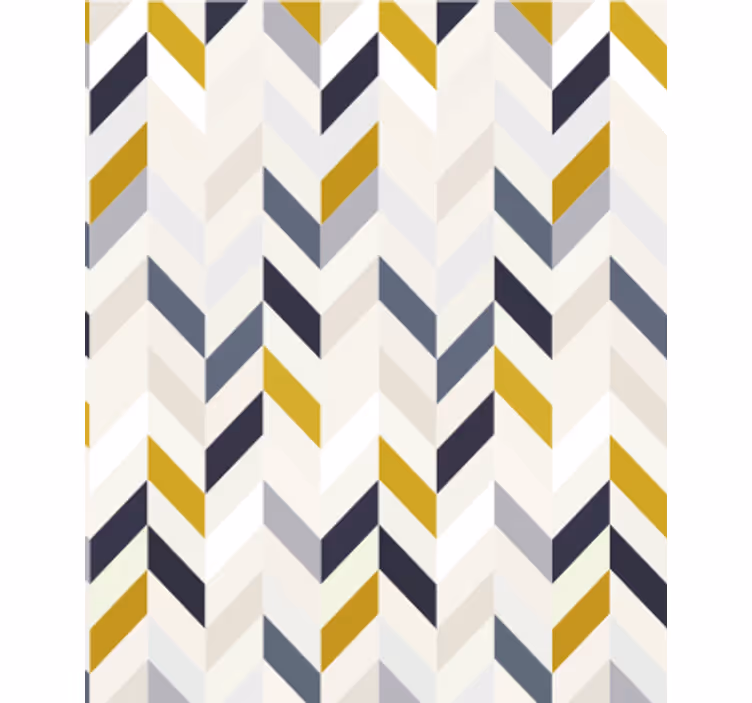 Tapet spisestue chevron zigzag mønster - TenStickers