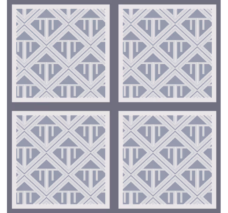 Tapet spisestue geometrisk mønster array - TenStickers