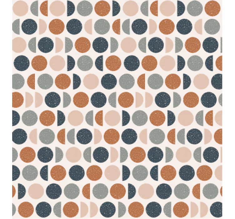 Geometrisk tapet retro dots mønster - TenStickers