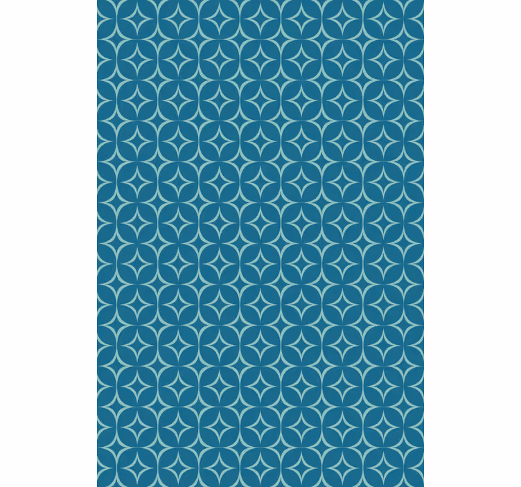 Geometrisk tapet blå elegante cirkler - TenStickers
