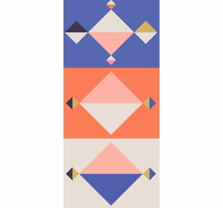 Geometrisk tapet abstrakte moderne former - TenStickers