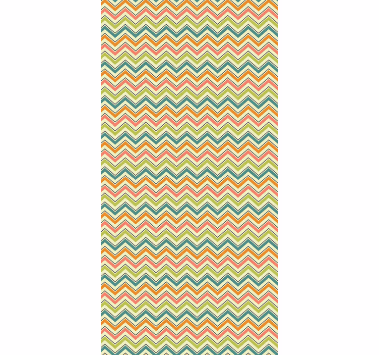 Geometrisk tapet med chevron zigzag mønster - TenStickers