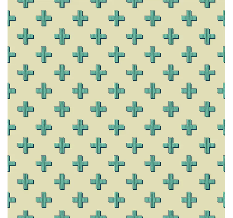 Geometrisk tapet mint plus former - TenStickers