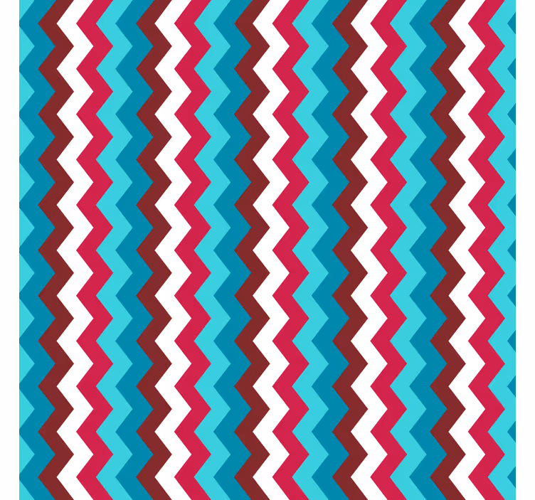Geometrisk tapet zigzag bølgemønster - TenStickers
