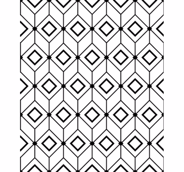 Geometrisk tapet med moderne diamantformer - TenStickers