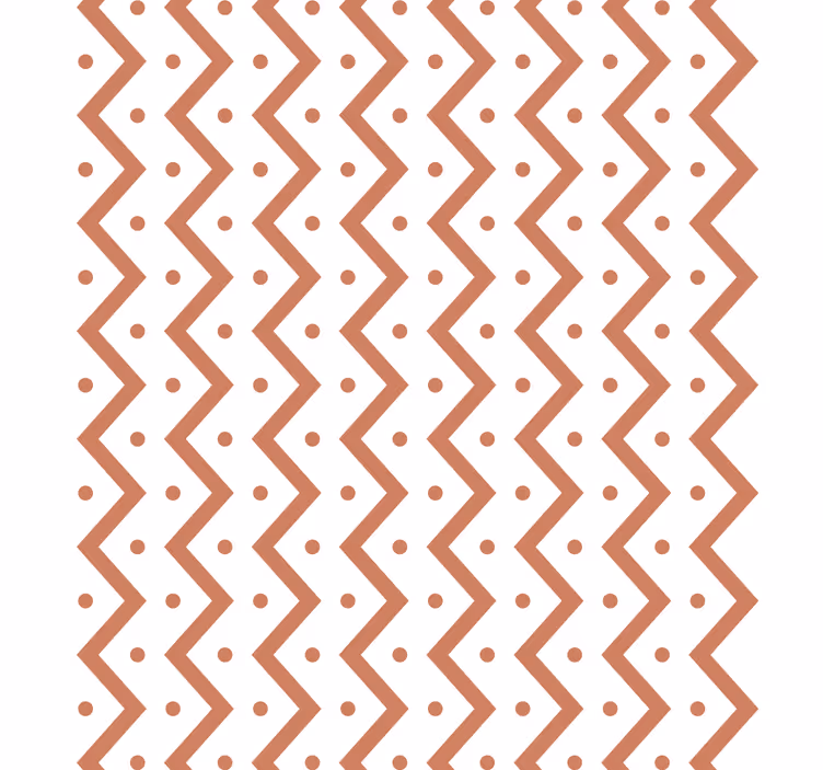 Geometrisk tapet zigzag og prikker - TenStickers
