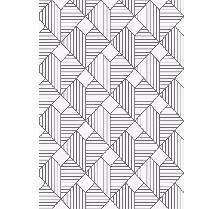 Geometrisk tapet i grå mønstret stil - TenStickers