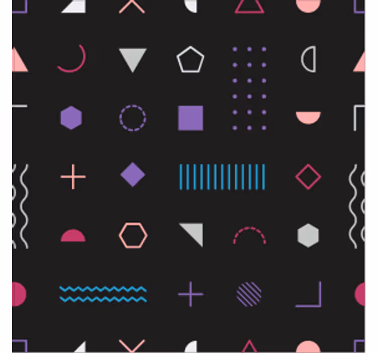 Geometrisk tapet legende former display - TenStickers