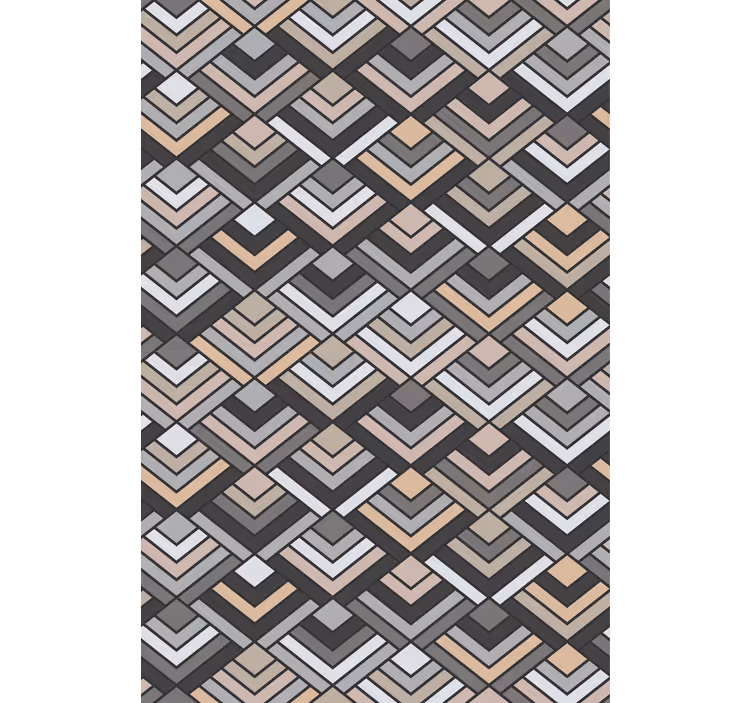 Geometrisk tapet lagdelte chevronformer - TenStickers