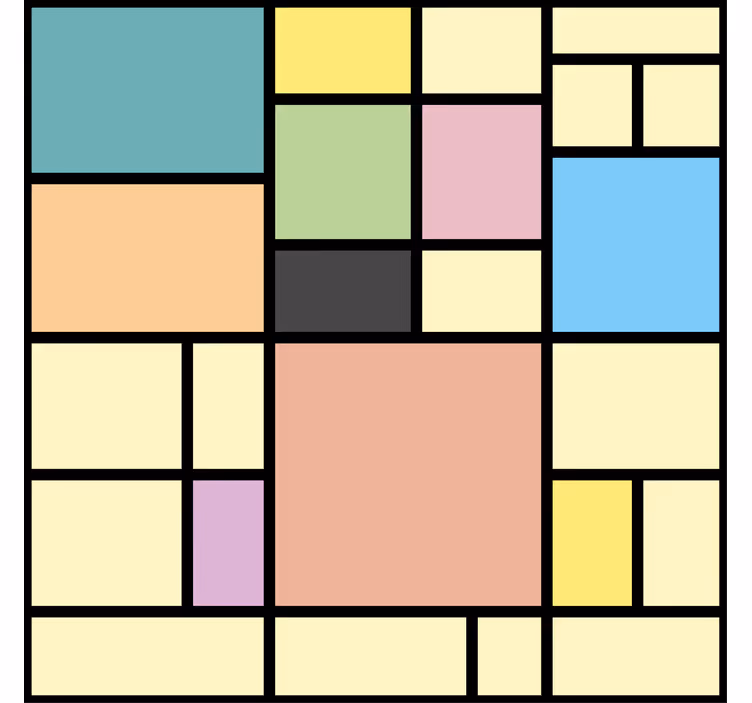 Geometrisk tapet med livlig geometri - TenStickers