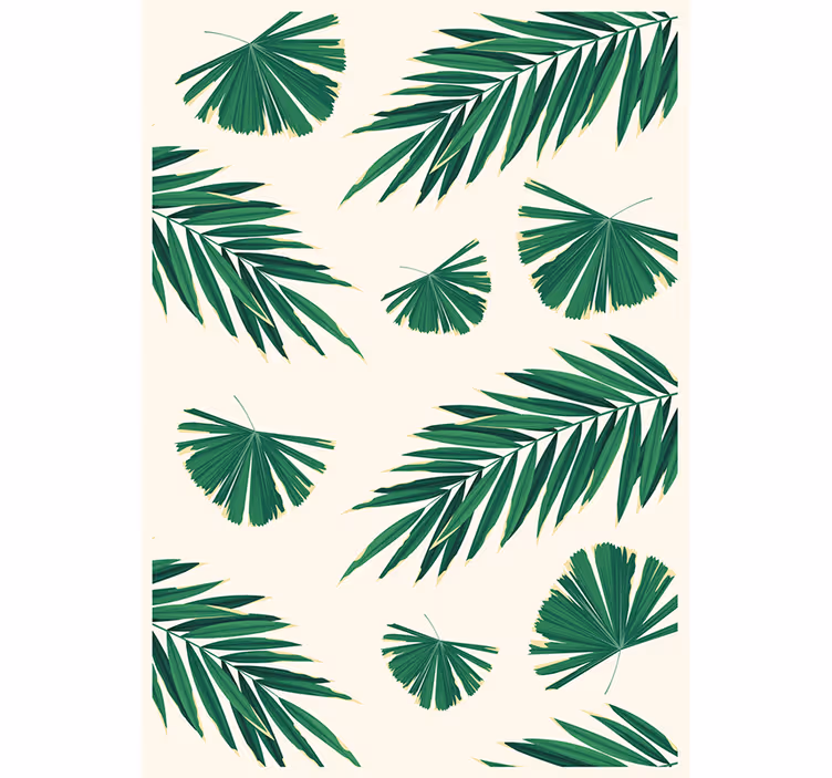 Tapet natur frodige grønne blade - TenStickers