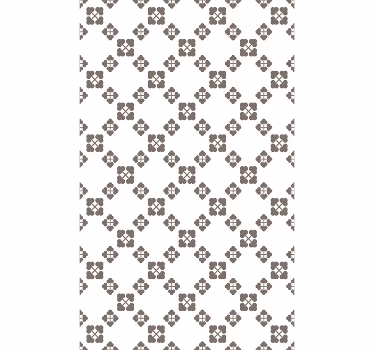 Tapet natur beige kløverdesign - TenStickers