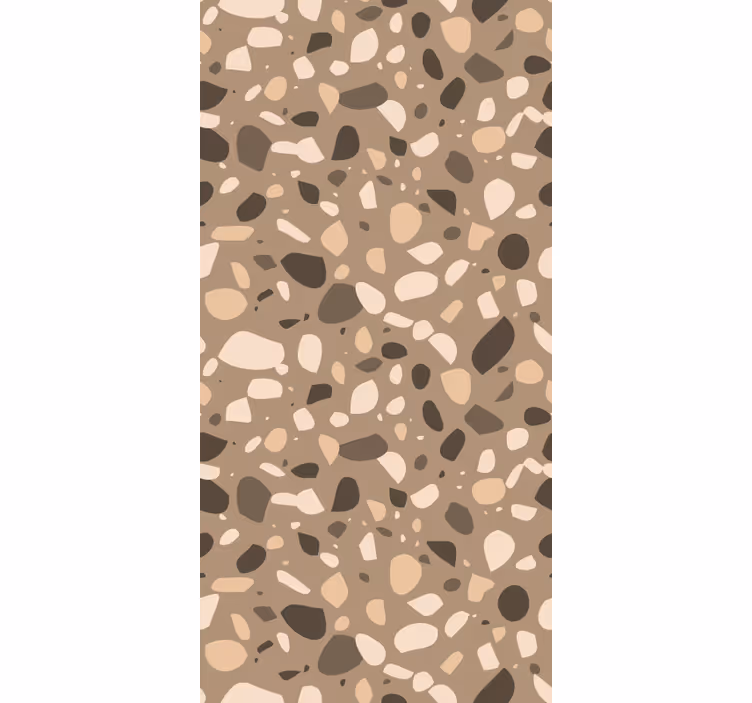 Tekstur tapet i brun klassisk terrazzo - TenStickers
