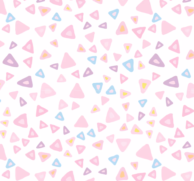 Flise tapet kawaii stil pastel mønster - TenStickers