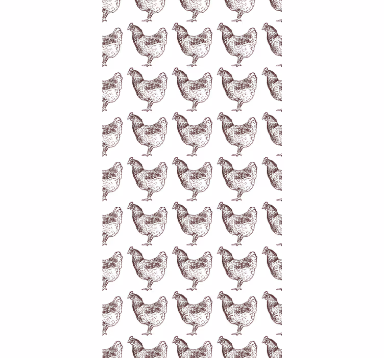 Tapet børneværelset original kyllingedesign - TenStickers