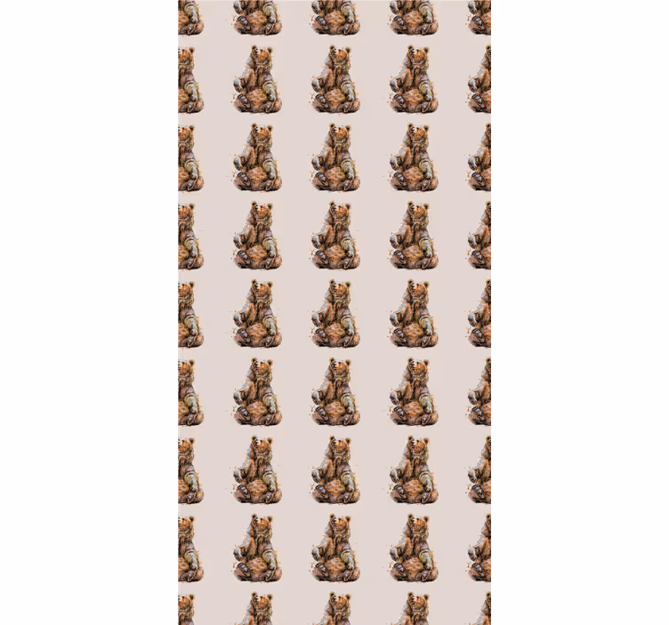 Brown bear tapet børneværelset - TenStickers