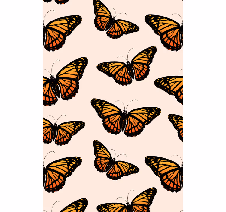 Tapet sommerfugl vintage monark sommerfuglevinge - TenStickers