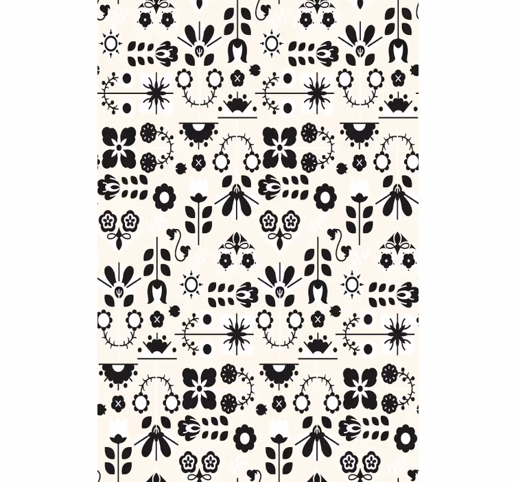 Tapet til gang med charmerende blomster mønstre - TenStickers