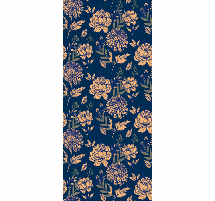 Tapet til gang navy elegant mønster - TenStickers