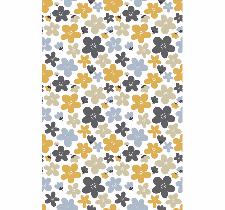 Nordisk tapet pastelfarver abstrakte blomster - TenStickers