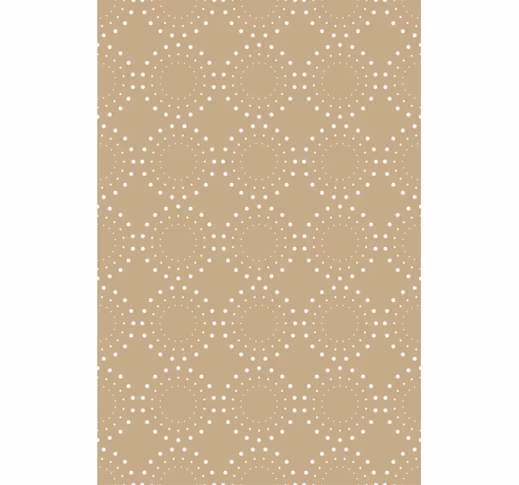 Nordisk tapet lys beige baggrund med hvide cirkler - TenStickers