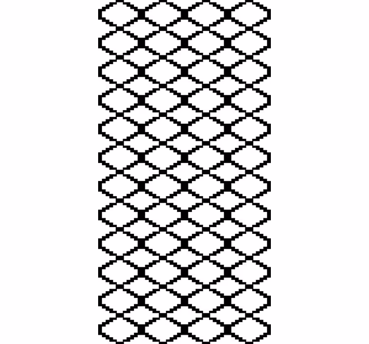 Nordisk tapet med sorte geometriske diamanter - TenStickers