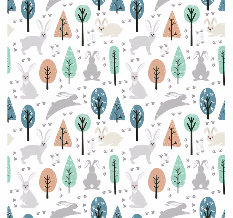 Nordisk tapet med skovens fauna - TenStickers