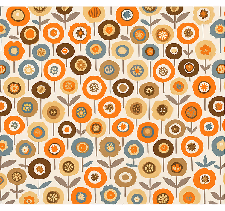 Nordisk tapet farverige vintage blomster - TenStickers