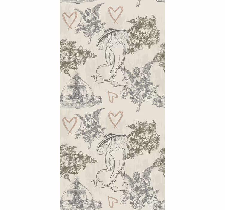 Tapet klassisk stil vintage fransk romantisk mønster - TenStickers