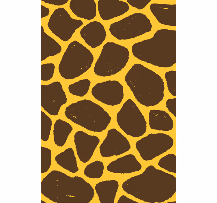 Giraffemønster tapet i stuen - TenStickers