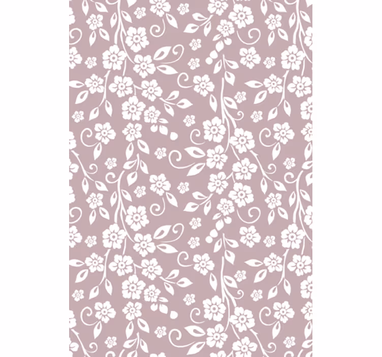 Tapet i stuen med elegant blomsterdesign - TenStickers