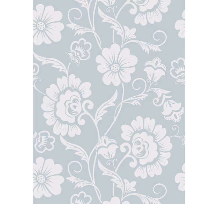Tapet i stuen med blomsterdesign - TenStickers
