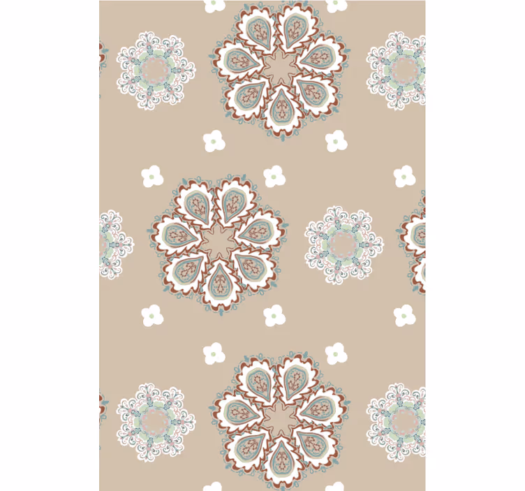 Tapet i stuen med elegante blomsterdesigns - TenStickers
