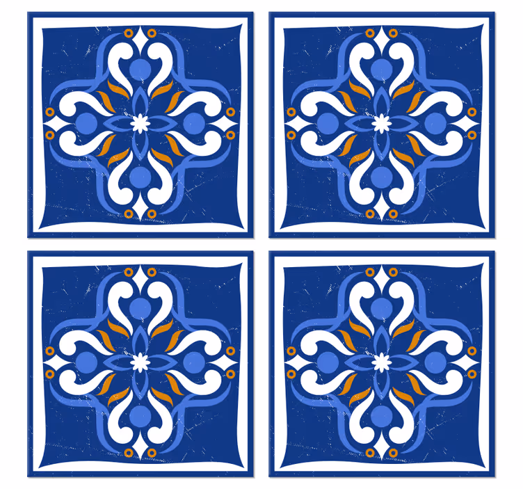 Flise tapet klassiske middelhavsfliser - TenStickers