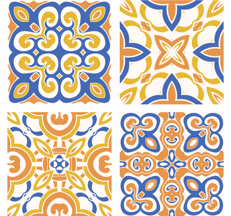 Flise tapet sicilianske fliser - TenStickers