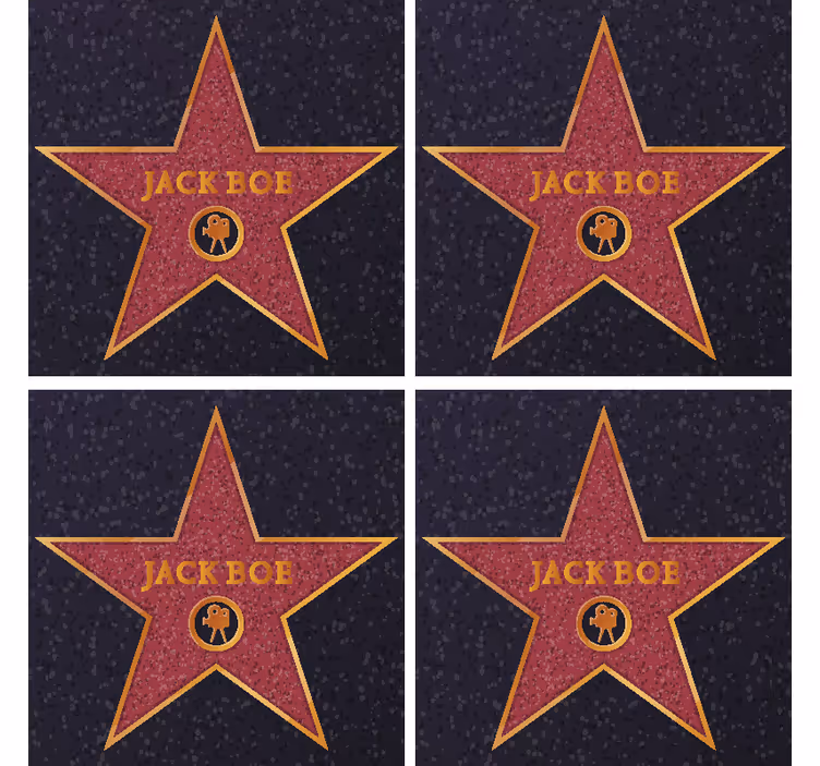 Retro tapet hollywood stjerne med navn - TenStickers