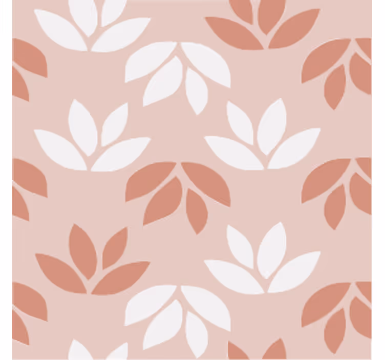 Retro tapet med rosa blomsterblad coaster - TenStickers