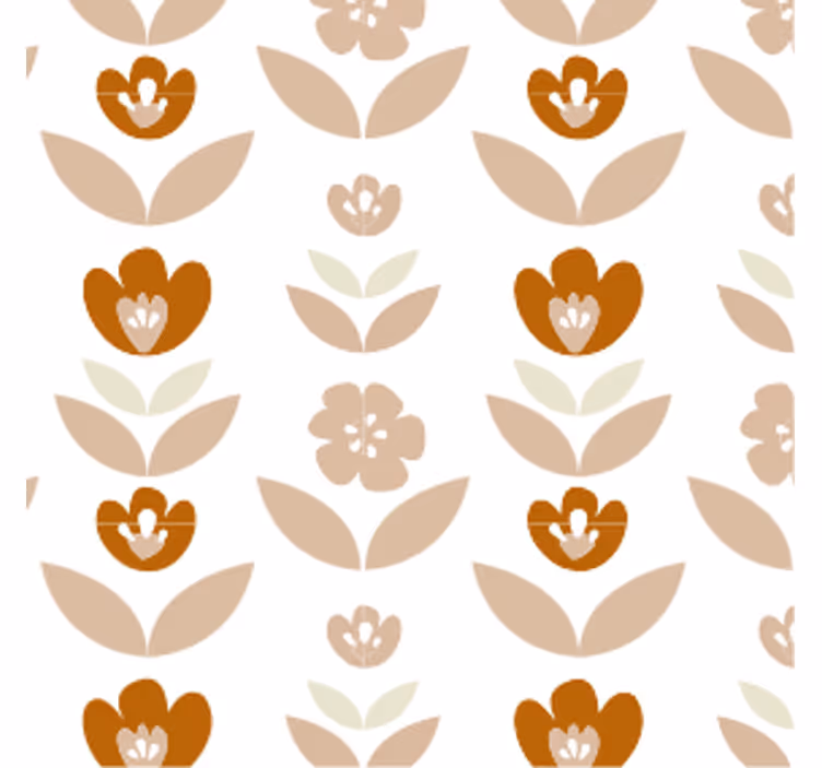 Retro tapet 70'er blomster - TenStickers