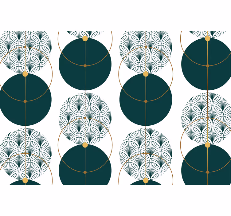 Geometrisk tapet i glamourøs stil - TenStickers