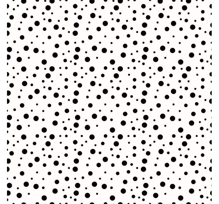 Geometrisk tapet monokrom prikmønster - TenStickers
