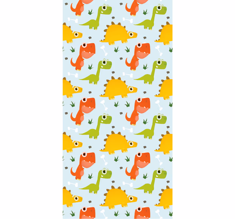 Dinosaur tapet med små dino mønstre - TenStickers