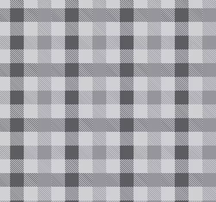 Tapet køkken grå ternet mønster - TenStickers