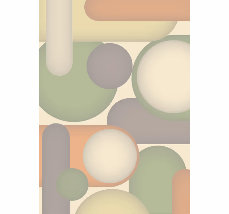 Moderne tapet geometrisk cirkelarrangement - TenStickers