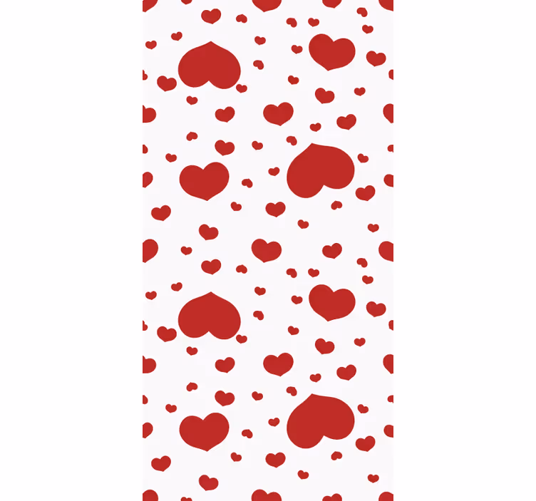Moderne tapet med små og store hjerter - TenStickers