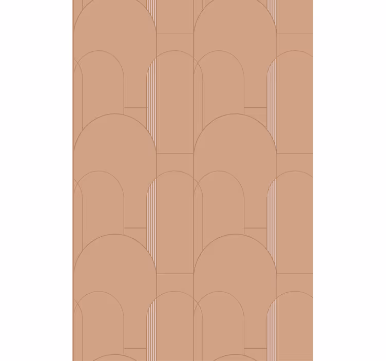Moderne tapet med geometriske kurver - TenStickers