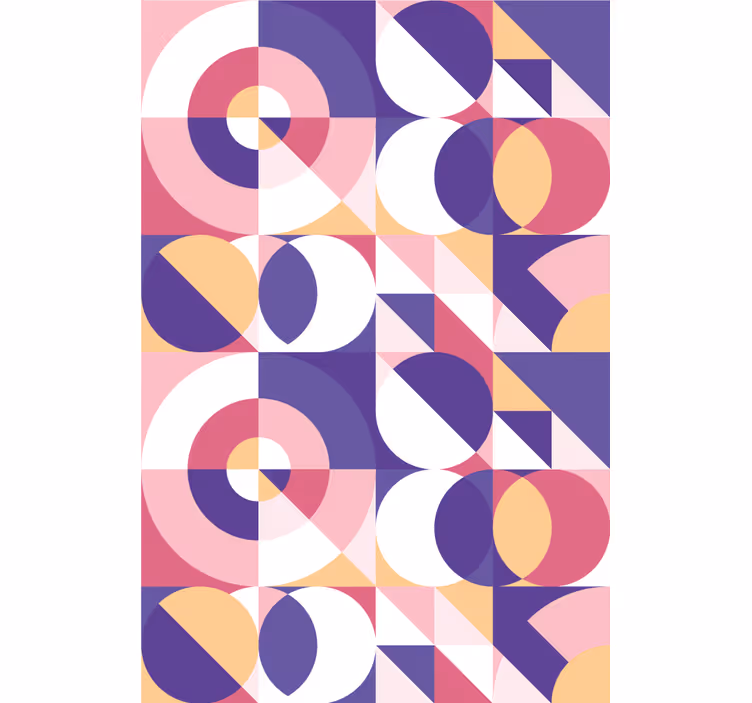 Moderne tapet med geometrisk cirkelmønster - TenStickers