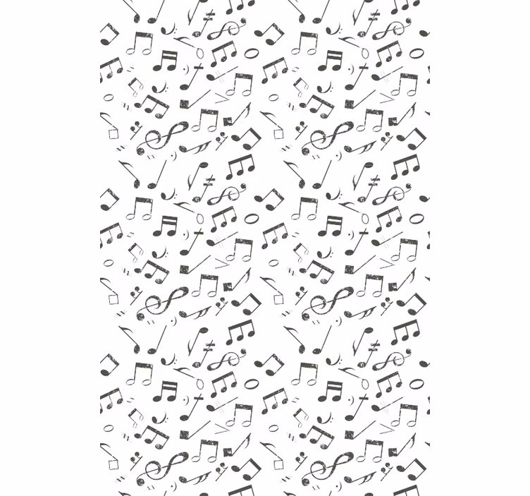 Tapet børneværelset musikalsk notekaskade - TenStickers