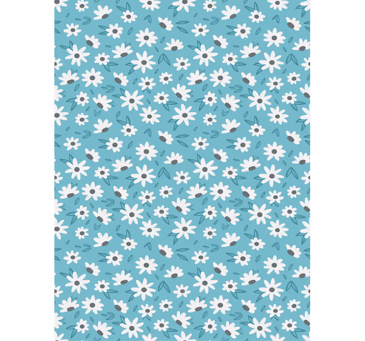 Tapet spisestue med tusindfryd blomsterdesign - TenStickers
