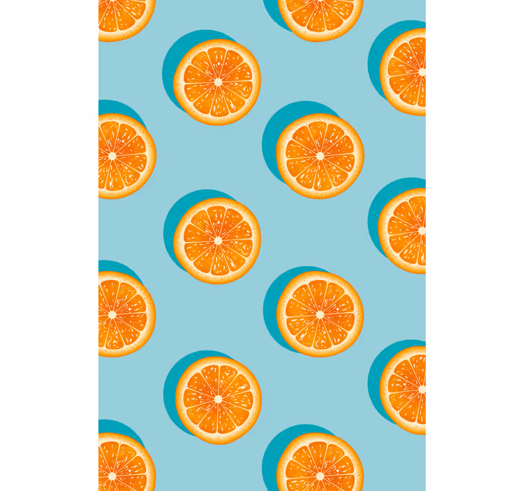 Tapet køkken citrus skiver motiv - TenStickers