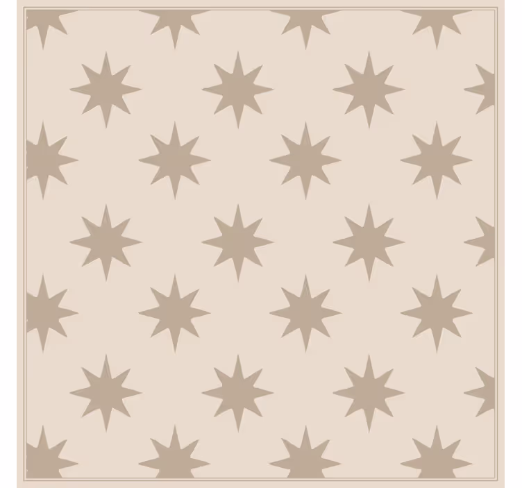 Tapet køkken stjernemotiver i beige - TenStickers